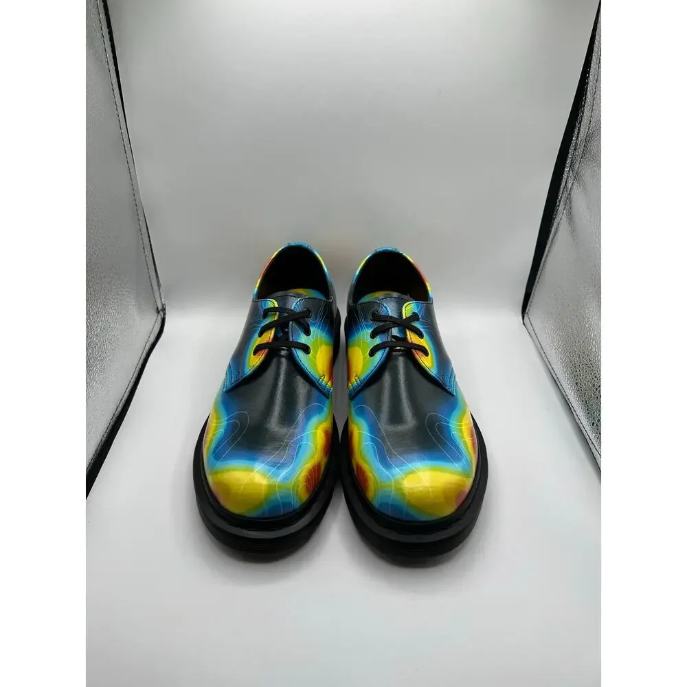 DR. MARTENS 1461 Genix Nappa Leather Oxford Shoes Heat Map PRINT size 7